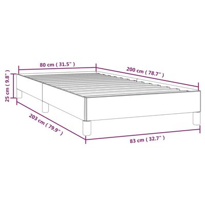 vidaXL Okvir za krevet crni 80 x 200 cm baršunasti