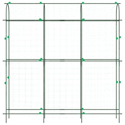 vidaXL Vrtna rešetka za biljke penjačice U-oblik 181x31x182,5 cm čelik