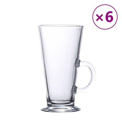 vidaXL Čaše za kavu s mlijekom s ručkom 6 kom 250 ml
