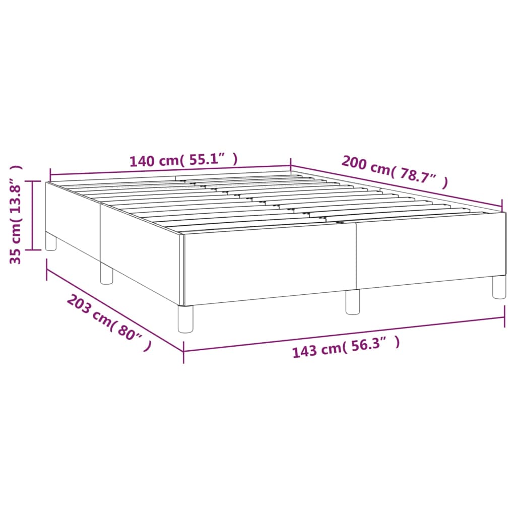 vidaXL Krevet s oprugama i madracem krem 140x200 cm od tkanine