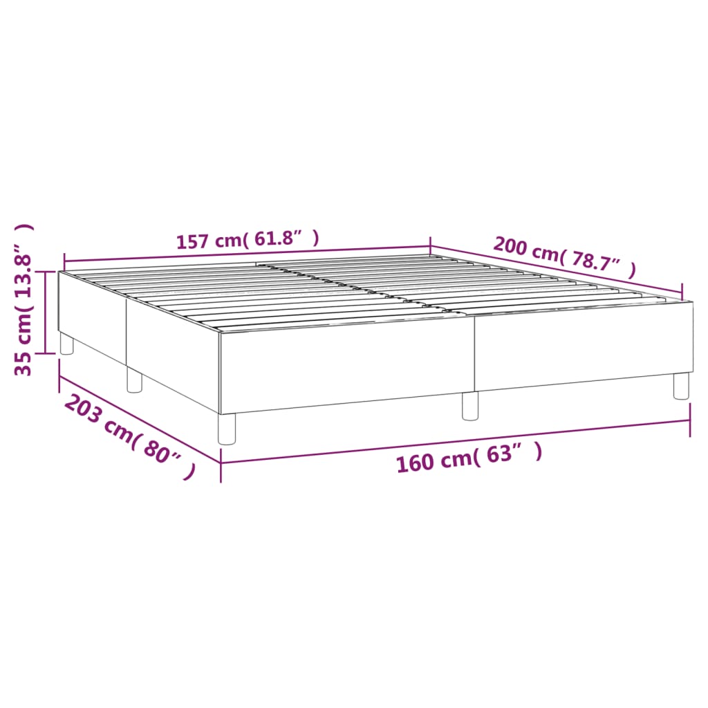 vidaXL Okvir za krevet svjetlosivi 160 x 200 cm od tkanine