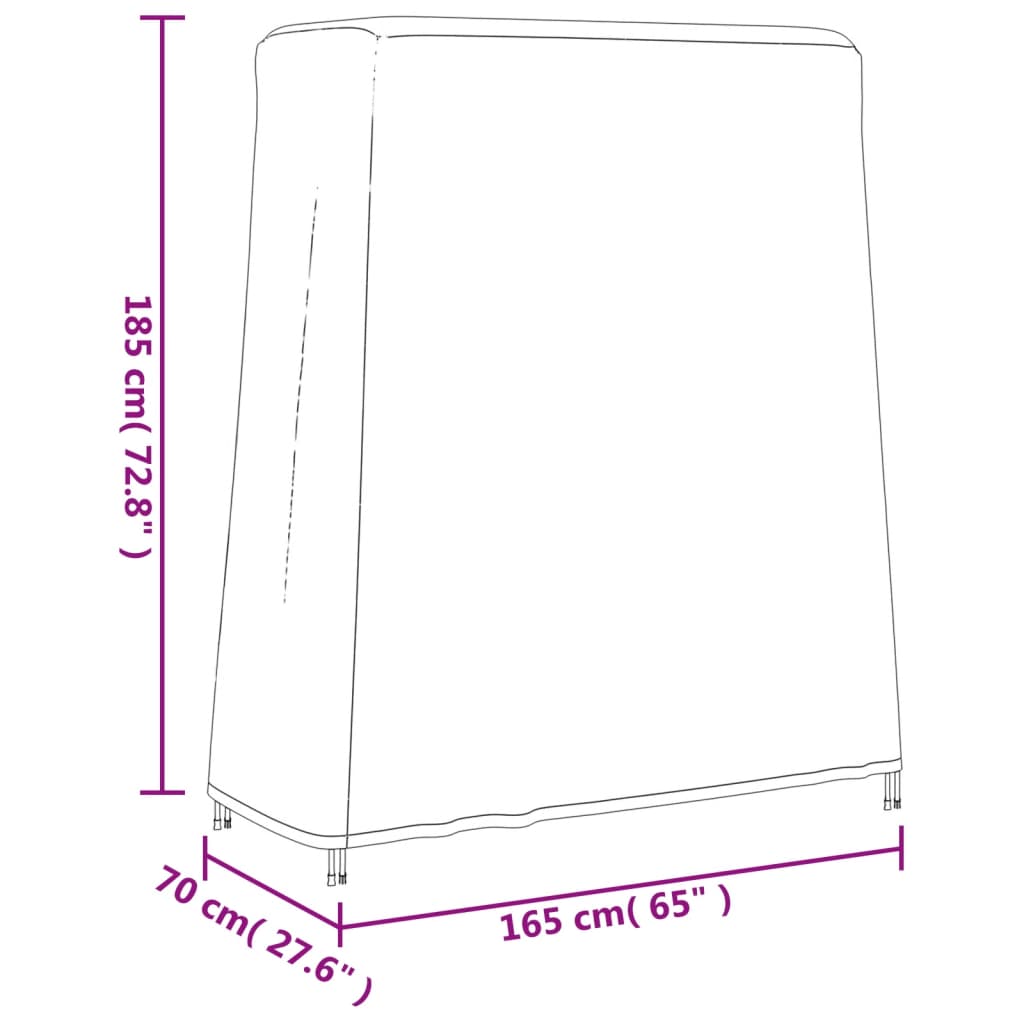 vidaXL Navlake za stol za stolni tenis 2 kom 165x70x185 cm Oxford 420D