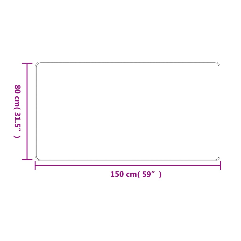 vidaXL Tepih-staza s izgledom sisala antracit 80 x 150 cm