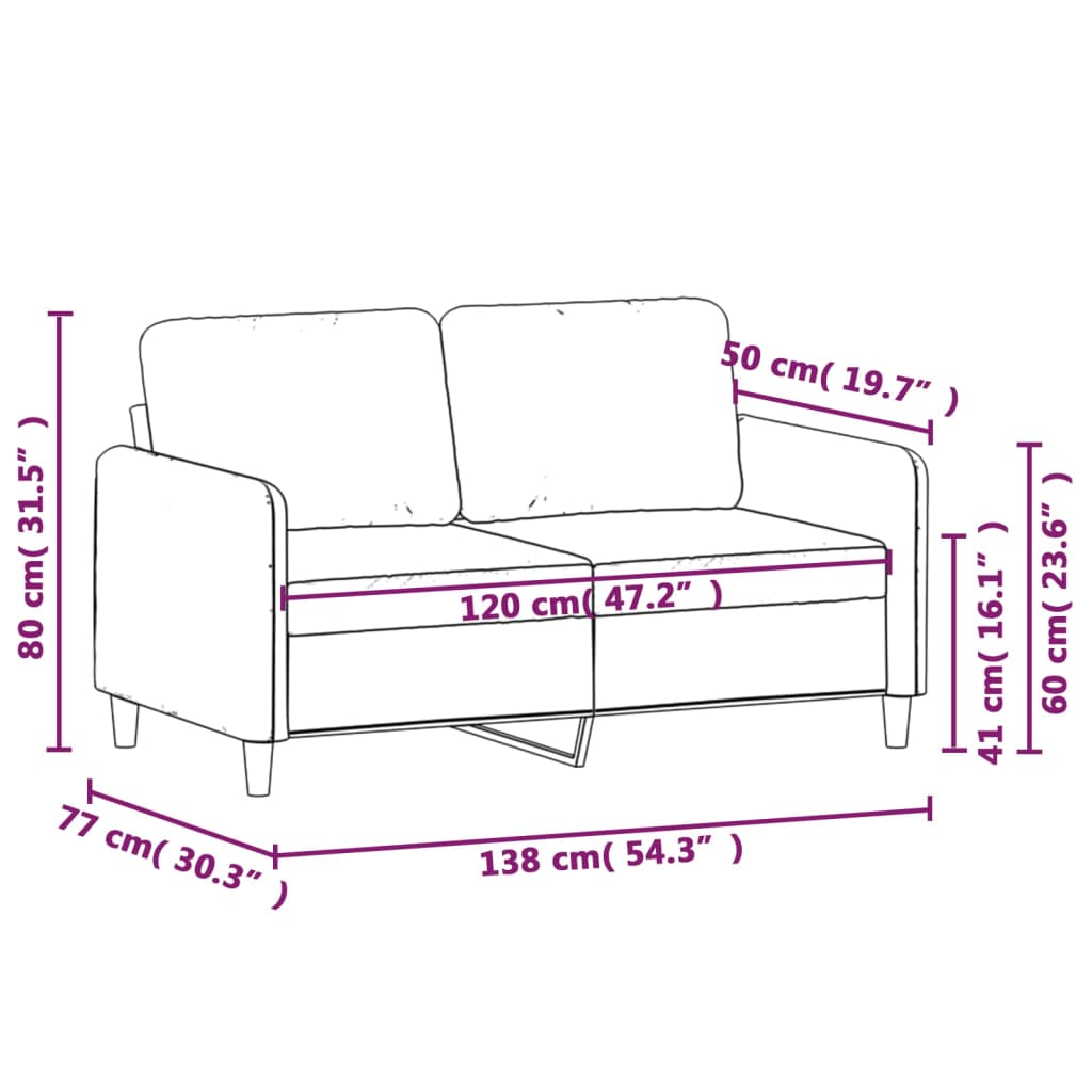 vidaXL Dvosjed tamnozeleni 120 cm baršunasti