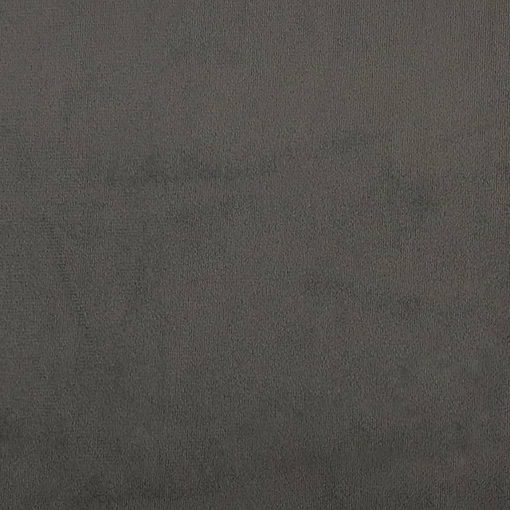 vidaXL Dvosjed tamnosivi 120 cm baršunasti