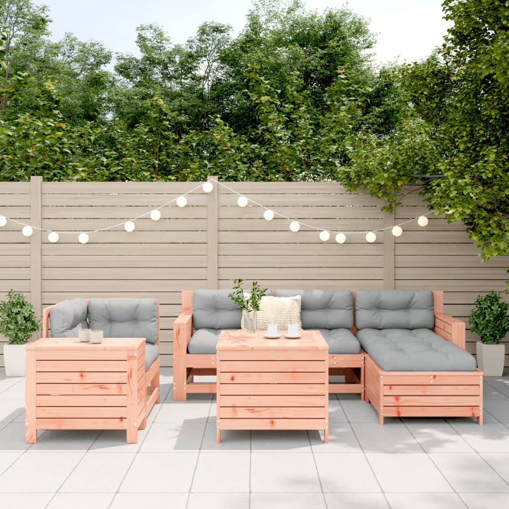 vidaXL 7-dijelni set vrtnih sofa od masivnog drva duglazije