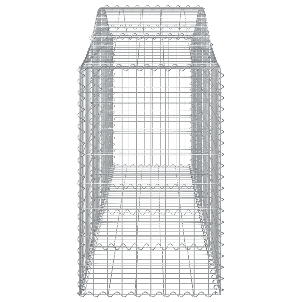 vidaXL Lučne gabionske košare 5 kom 200x50x80/100 cm pocinčano željezo