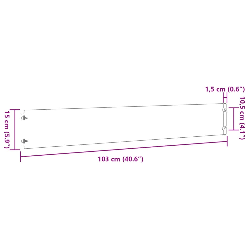 vidaXL Rubnjaci za travnjak 50 kom fleksibilni 15x103 cm čelik COR-TEN