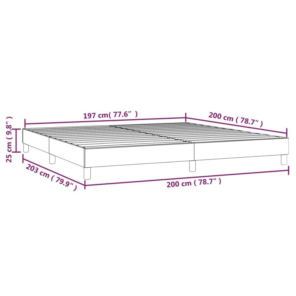 vidaXL Okvir za krevet boja cappuccina 200x200 cm od umjetne kože