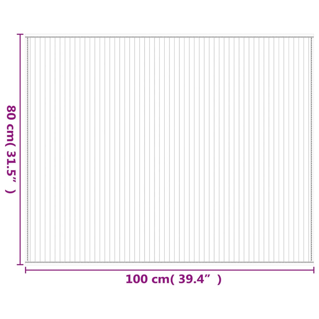 vidaXL Tepih pravokutni smeđi 80 x 100 cm od bambusa