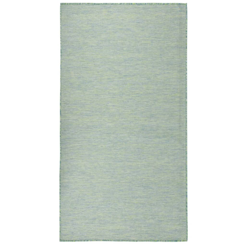 vidaXL Vanjski tepih ravnog tkanja 140 x 200 cm tirkizni
