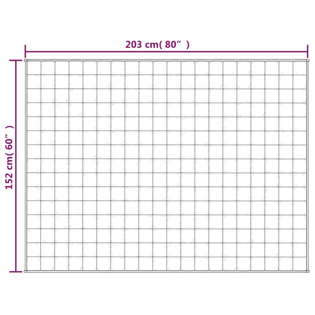 vidaXL Teška deka plava 152x203 cm 7 kg od tkanine