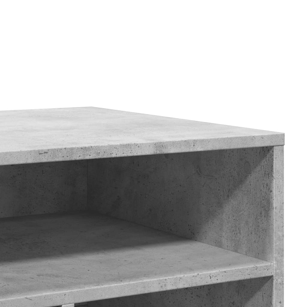vidaXL Stalak za pisač s kotačima betonska siva 60 x 50 x 67 cm