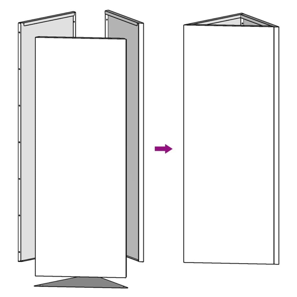 vidaXL Vrtna sadilica crna trokutasta 30 x 26 x 75 cm čelična