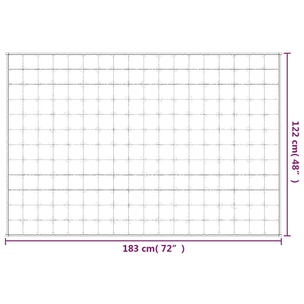 vidaXL Teška deka siva 122x183 cm 9 kg od tkanine