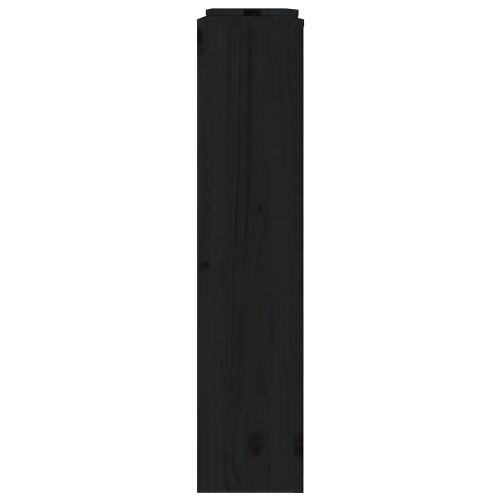 vidaXL Pokrov za radijator crni 210x21x85 cm od masivne borovine