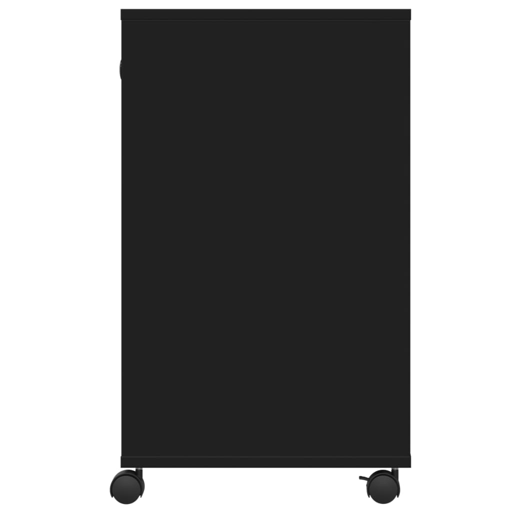 vidaXL Stalak za pisač s kotačima crni 60 x 40 x 68,5 cm