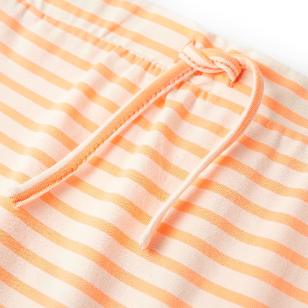 Dječja ravna suknja s prugama fluorescentno narančasta 128