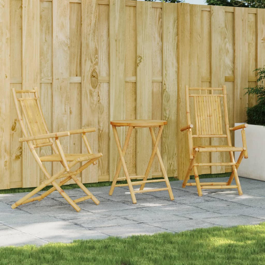 vidaXL 3-dijelni bistro set od bambusa