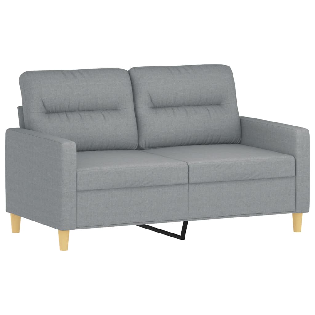 vidaXL 2-dijelni set sofa s jastucima svjetlosivi od tkanine