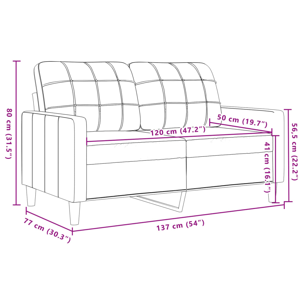 vidaXL 2-dijelni set sofa s jastucima crni baršunasti