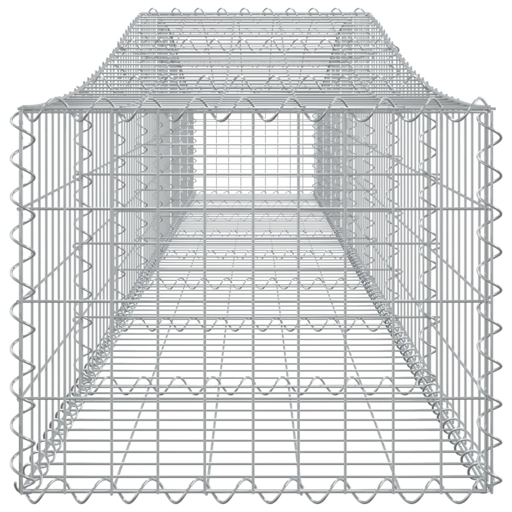 vidaXL Gabionska košara s lukom 400x50x40/60 cm pocinčano željezo