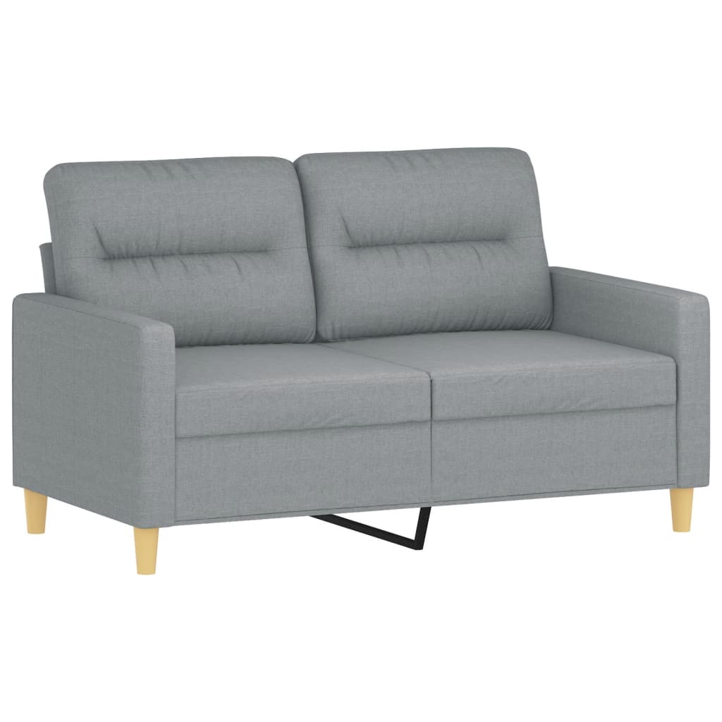 vidaXL 3-dijelni set sofa s jastucima svjetlosivi od tkanine