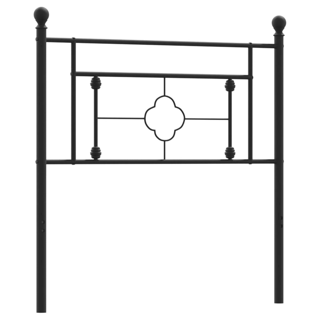 vidaXL Metalno uzglavlje crno 100 cm