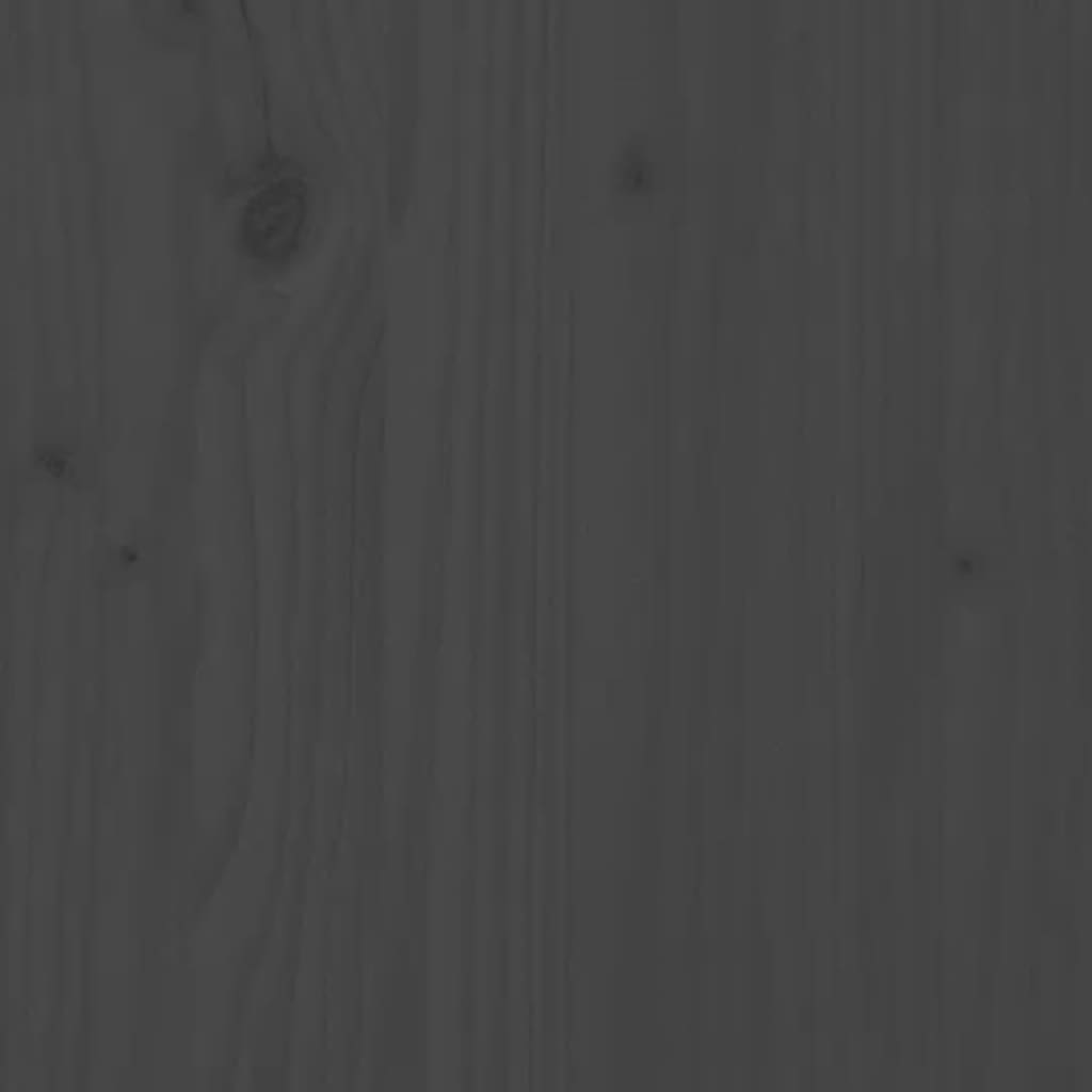 vidaXL Dnevni ležaj od masivne borovine sivi 90 x 200 cm