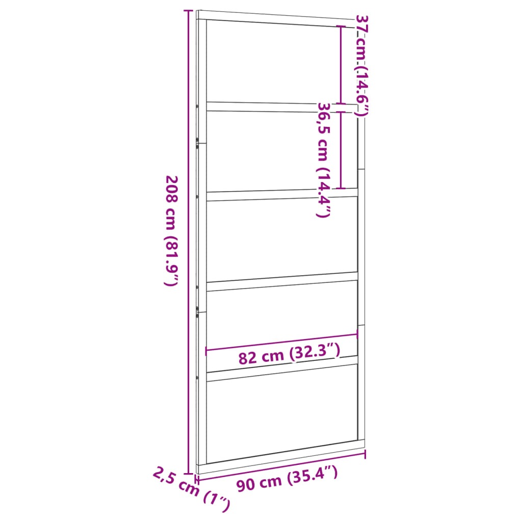 vidaXL Vrata za staju bijela 90x208 cm od masivne borovine