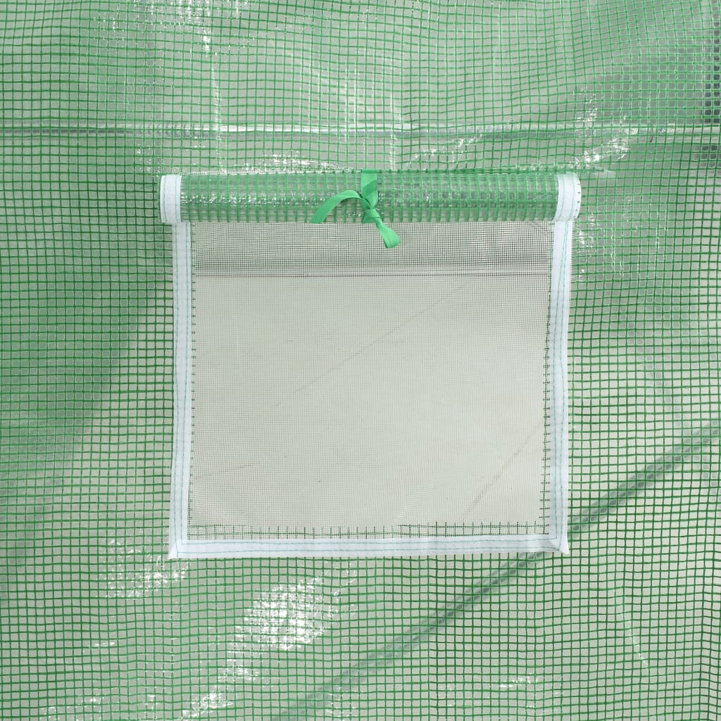 vidaXL Plastenik s čeličnim okvirom zeleni 24 m² 6 x 4 x 2,85 m