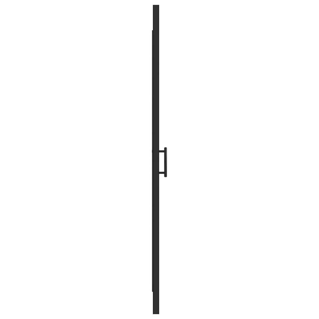 vidaXL Vrata za tuš-kabinu 81x195 cm napola mutno kaljeno staklo crna