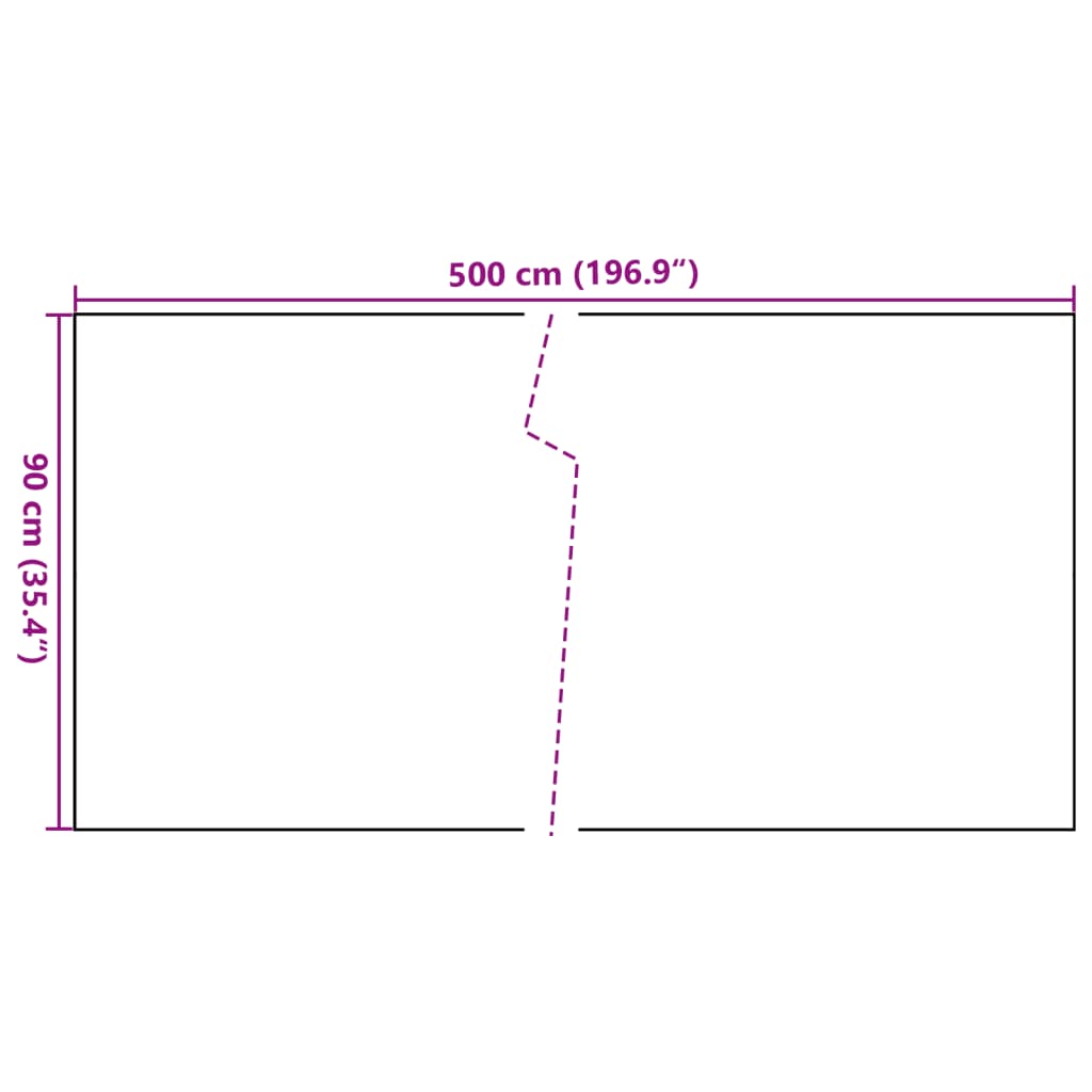 vidaXL Balkonski zaslon bijeli 500 x 90 cm od poliratana