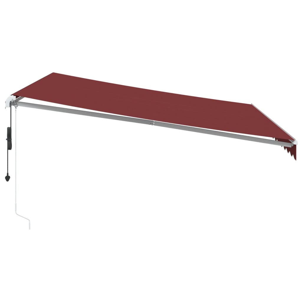 vidaXL Tenda na automatsko uvlačenje bordo 400 x 300 cm