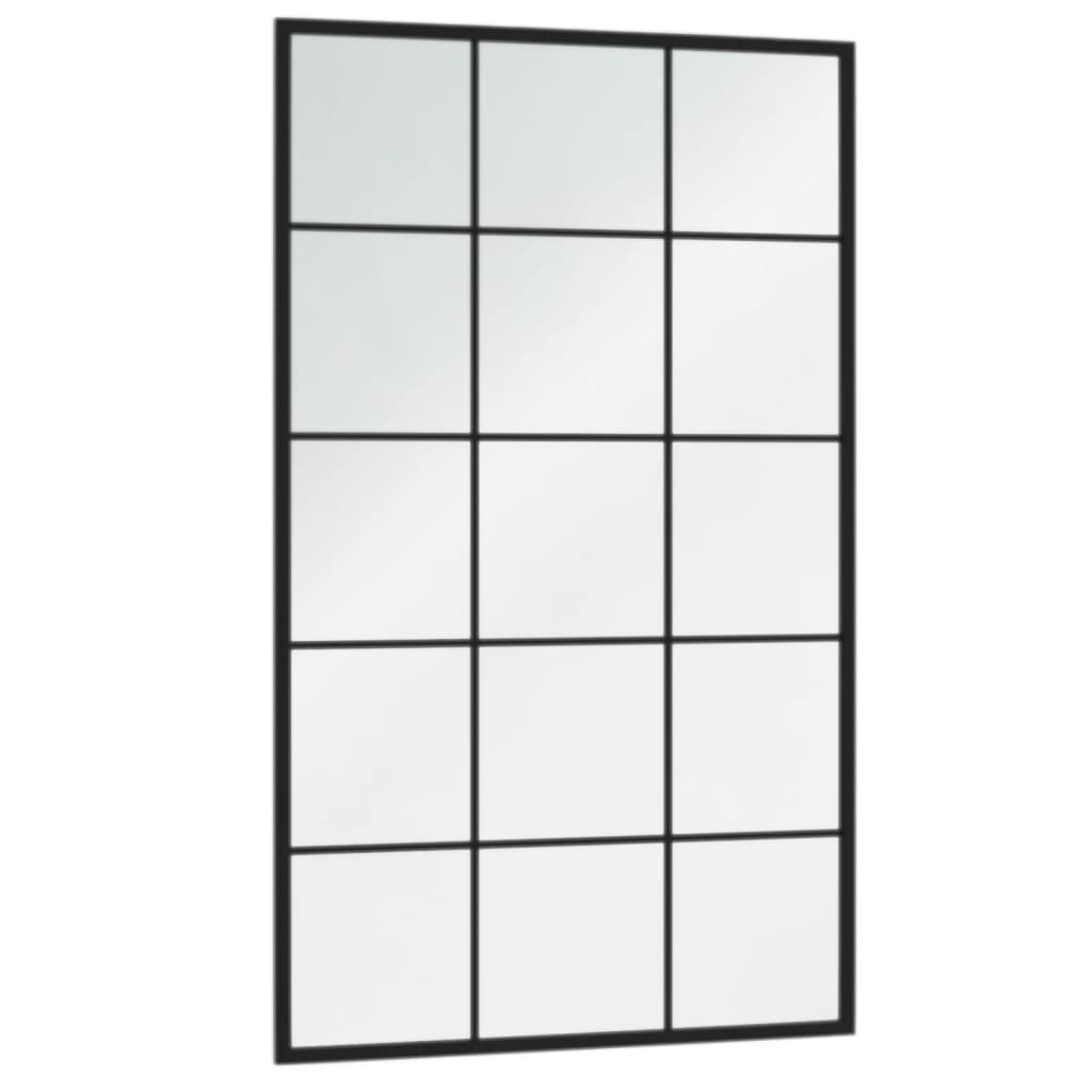 vidaXL Zidna ogledala 4 kom crna 100x60 cm metalna