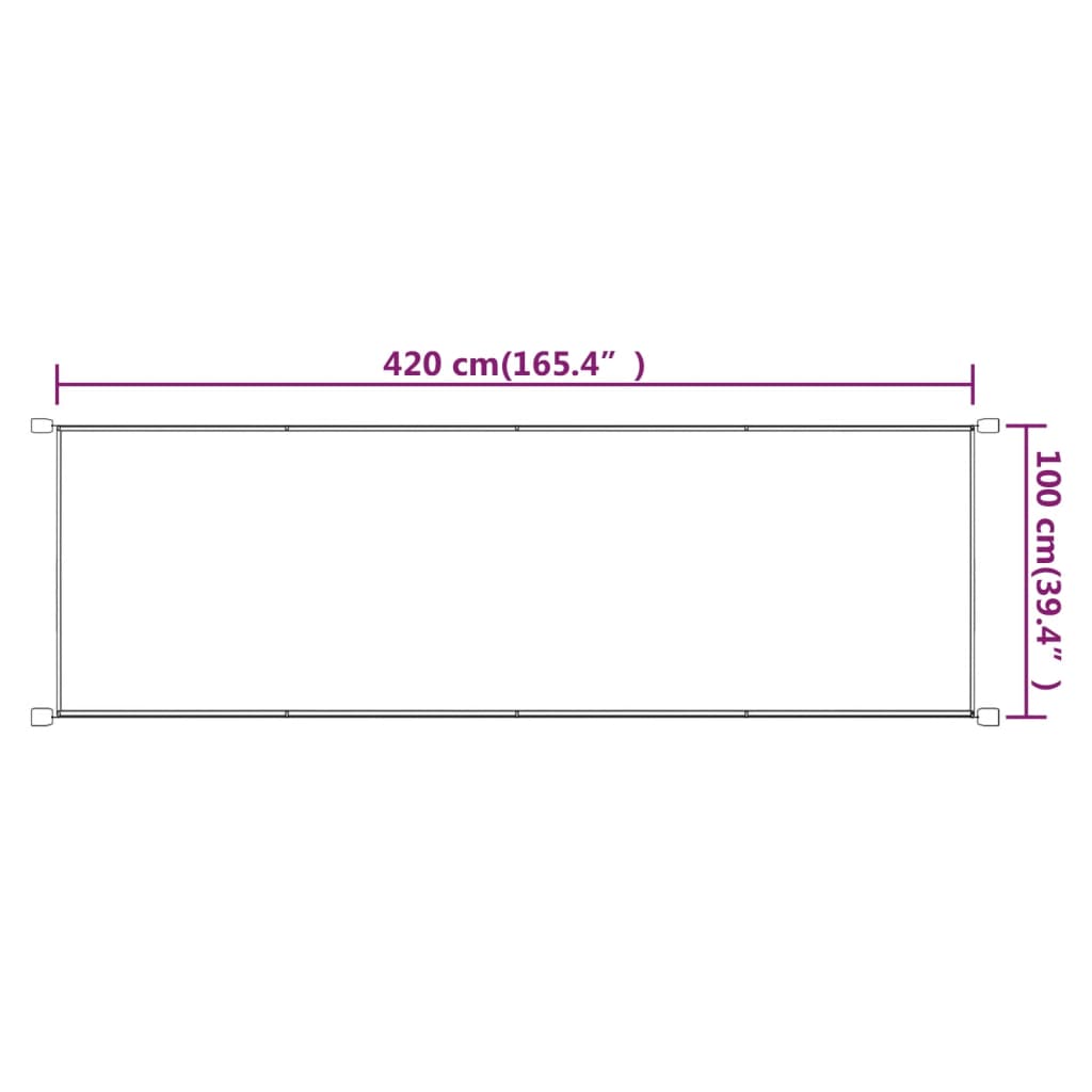 vidaXL Okomita tenda plava 100 x 420 cm od tkanine Oxford