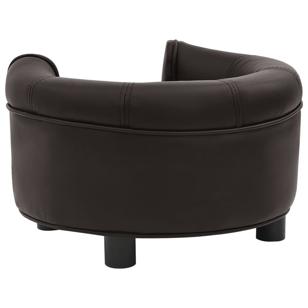 vidaXL Sofa za pse smeđa 48 x 48 x 32 cm od pliša i umjetne kože