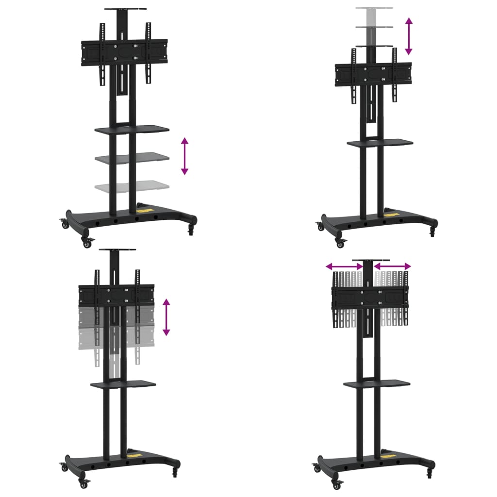 vidaXL Pomični TV stalak za zaslon od 32-70 inča max. 600x400 mm 60 kg