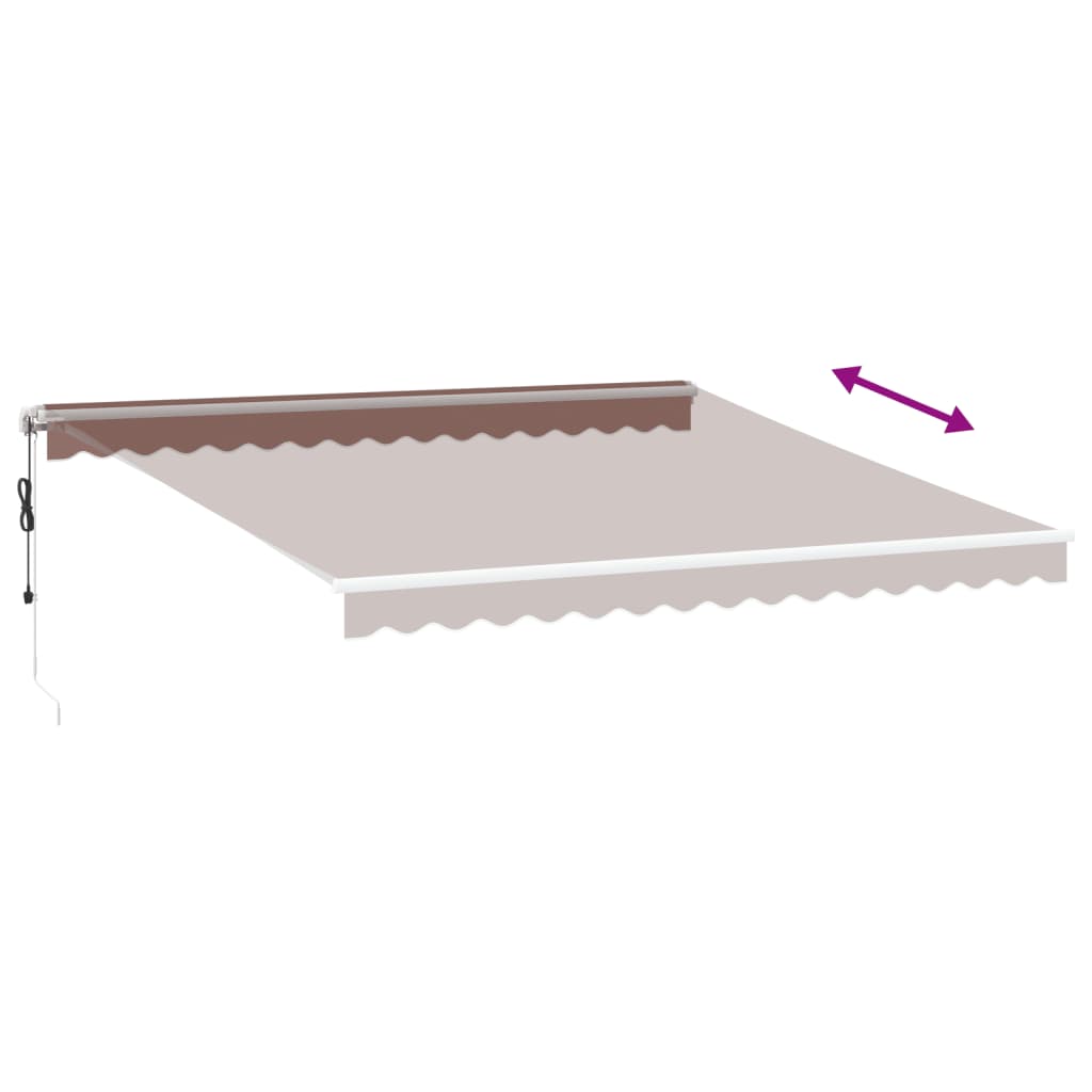 vidaXL Tenda na automatsko uvlačenje smeđa 400 x 300 cm