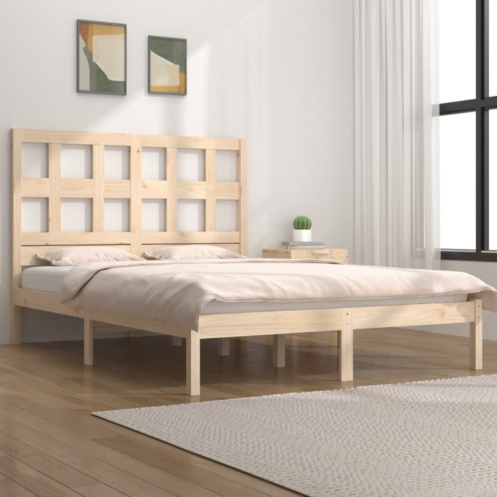 vidaXL Okvir za krevet od masivne borovine 200 x 200 cm