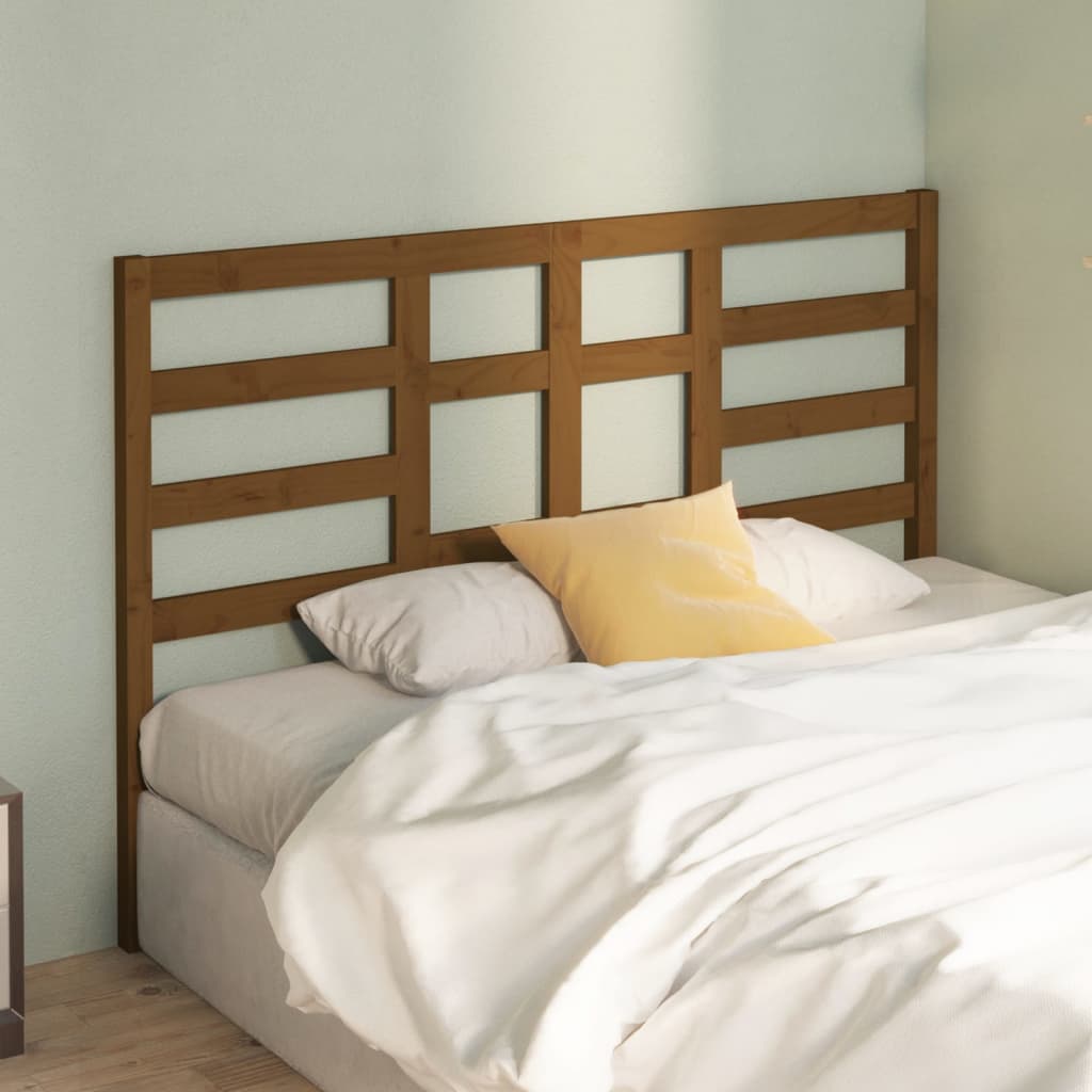 vidaXL Uzglavlje za krevet boja meda 126 x 4 x 104 cm masivna borovina