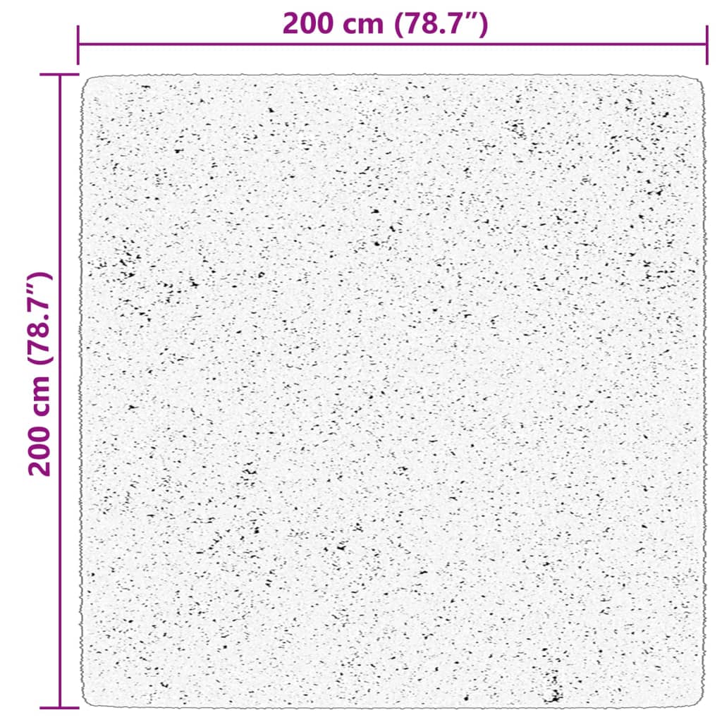 vidaXL Tepih HUARTE kratkih vlakana mek i perivi ružičasti 200x200 cm