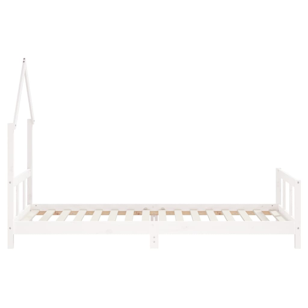 vidaXL Okvir za dječji krevet bijeli 90 x 200 cm od masivne borovine