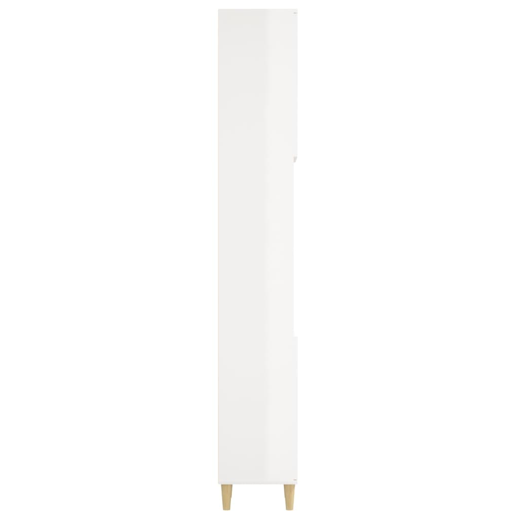 vidaXL Kupaonski ormarić sjajni bijeli 30x30x190 cm konstruirano drvo