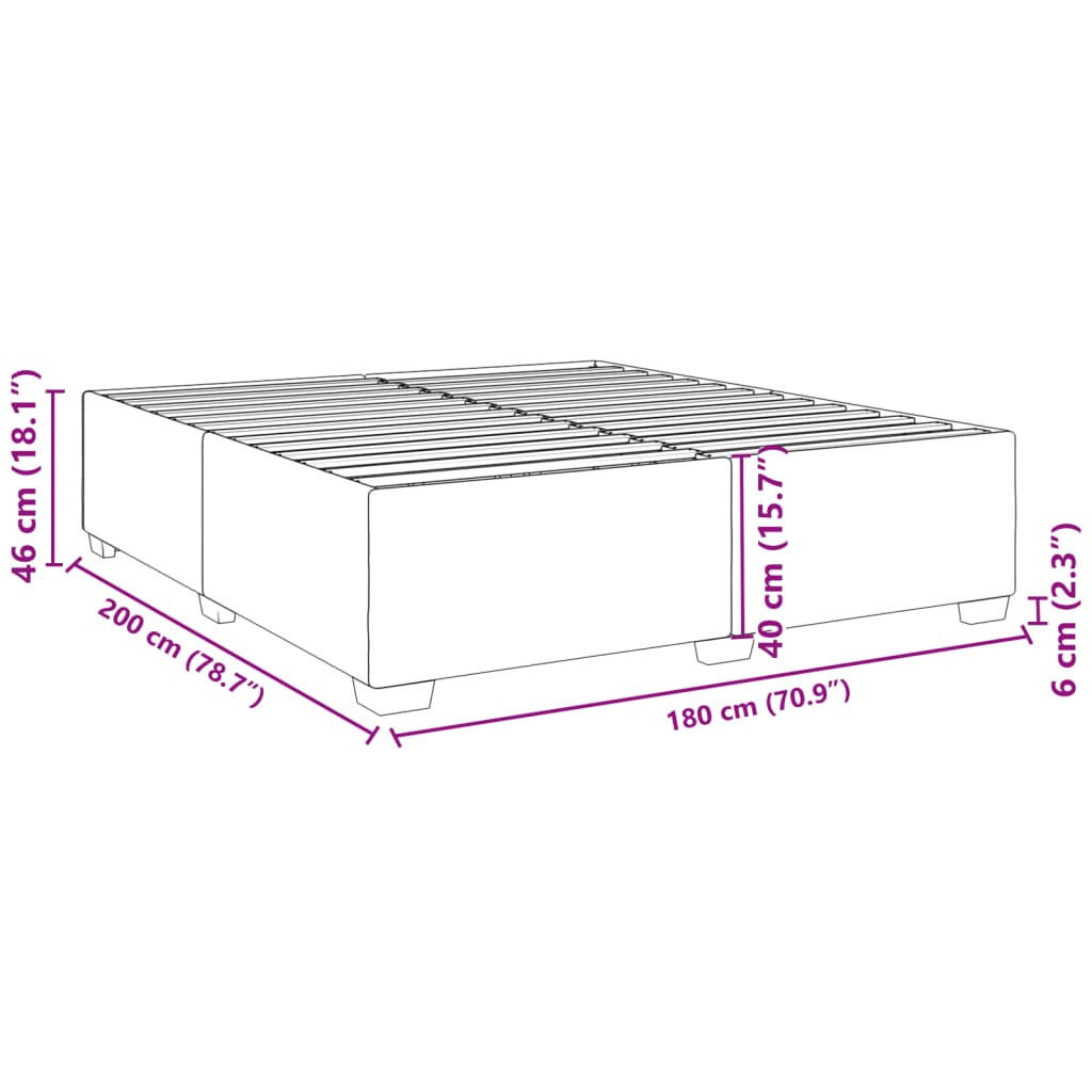 vidaXL Okvir za krevet crni 180x200 cm od umjetne kože