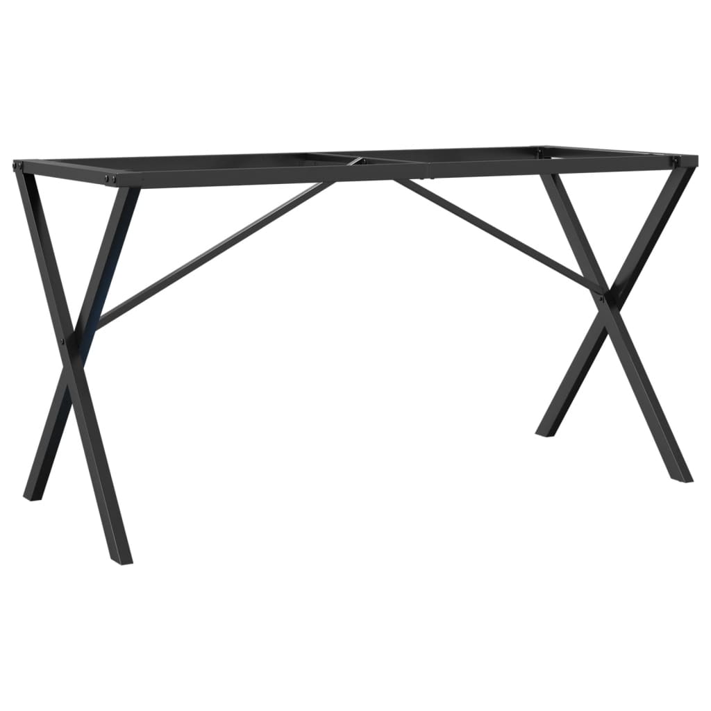 vidaXL Noge za blagovaonski stol X-oblika 140x60x73cm lijevano željezo