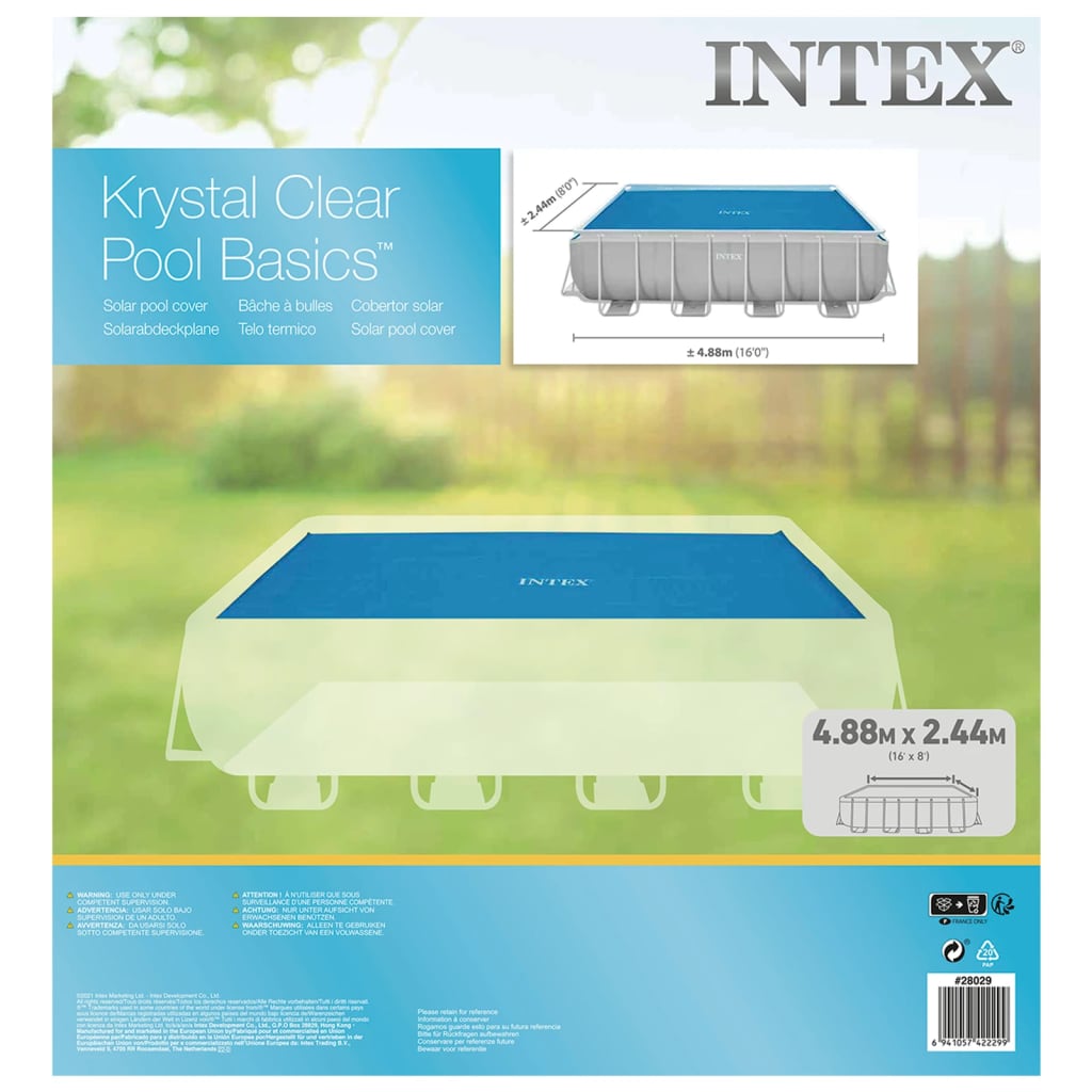 Intex solarna navlaka za bazen plava 476 x 234 cm polietilenska