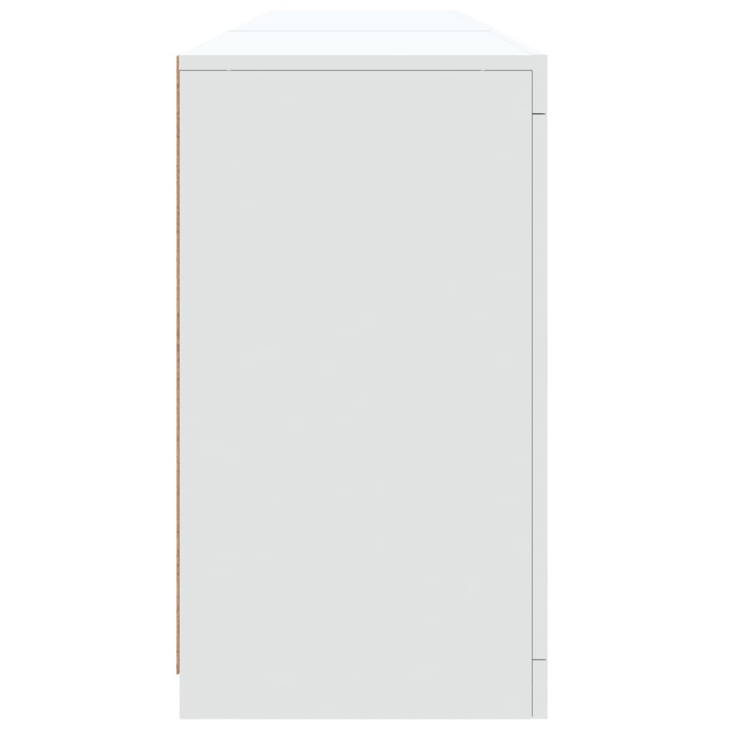 vidaXL Komoda s LED svjetlima bijela 162 x 37 x 67 cm