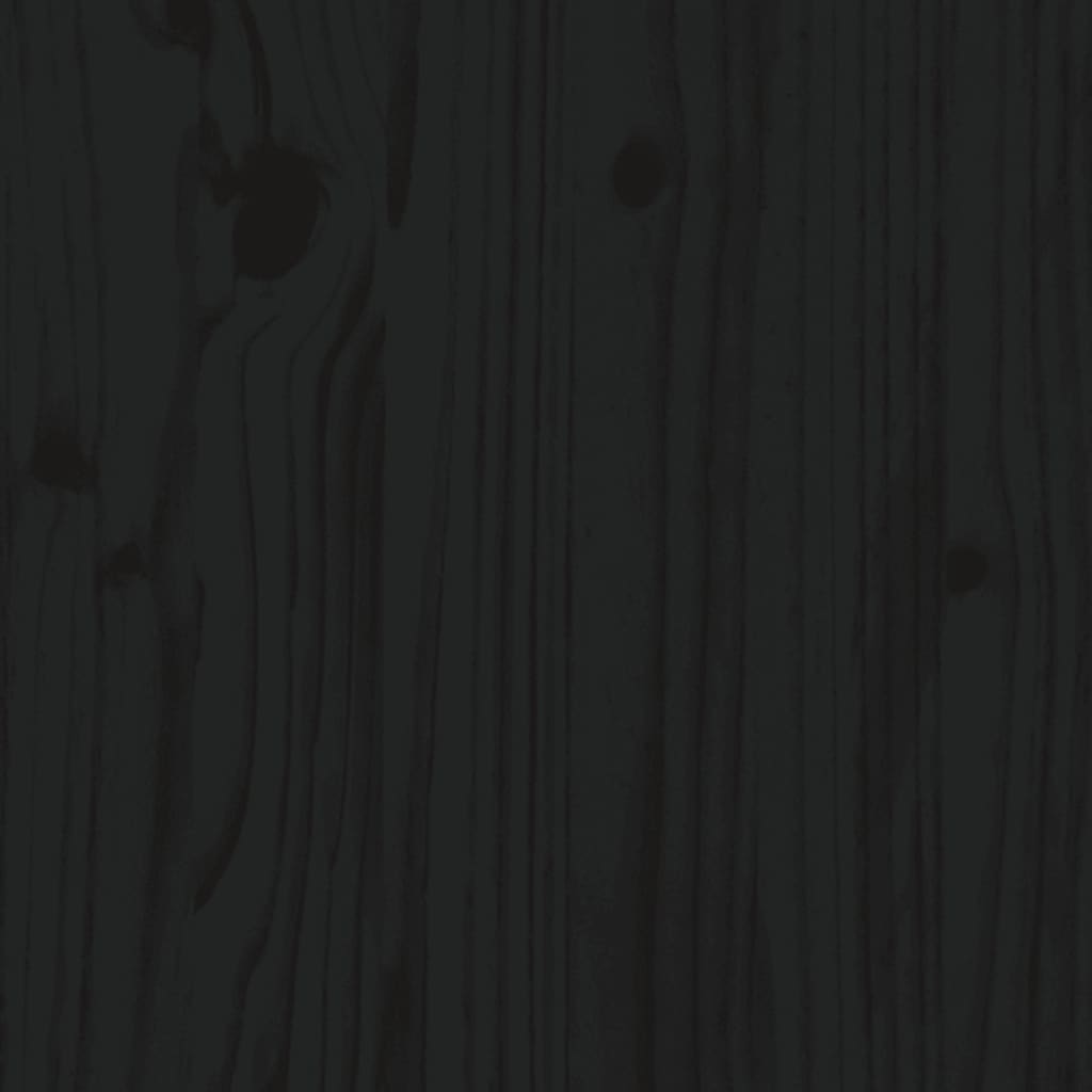 vidaXL Vrtni stol crni 82,5x82,5x110 cm od masivne borovine