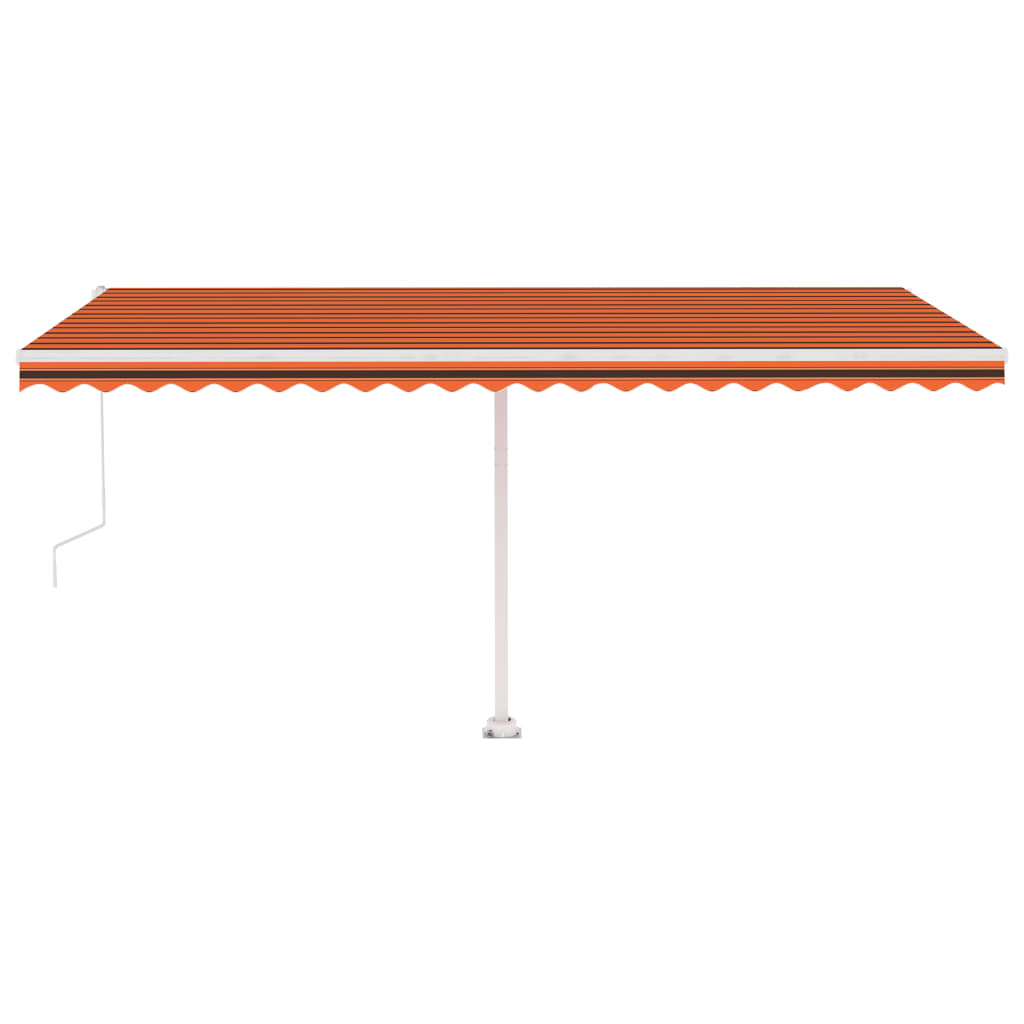 vidaXL Samostojeća automatska tenda 500x300cm narančasto-smeđa